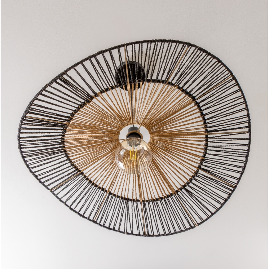 Brilagi - Żyrandol LED na lince CERIA BOHO 1xE27/40W/230V śr. 50 cm czarny/brązowy