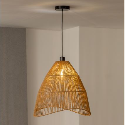 Brilagi - Żyrandol LED na lince CERIA BOHO 1xE27/40W/230V, średnica 70 cm, brązowy