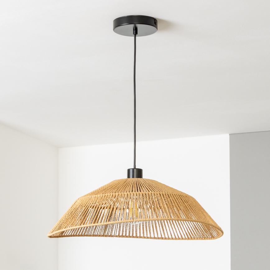 Brilagi - Żyrandol LED na lince CERIA BOHO 1xE27/40W/230V Ø 50 cm brązowy