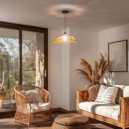 Brilagi - Żyrandol LED na lince CERIA BOHO 1xE27/40W/230V Ø 50 cm brązowy