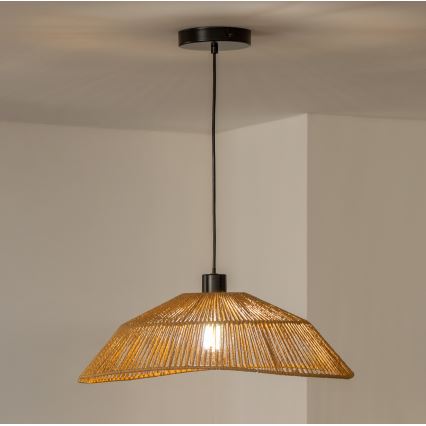 Brilagi - Żyrandol LED na lince CERIA BOHO 1xE27/40W/230V Ø 50 cm brązowy