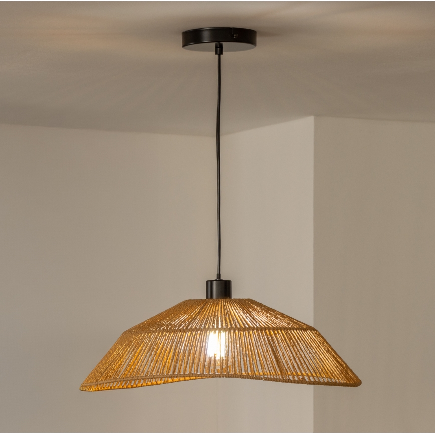 Brilagi - Żyrandol LED na lince CERIA BOHO 1xE27/40W/230V Ø 50 cm brązowy