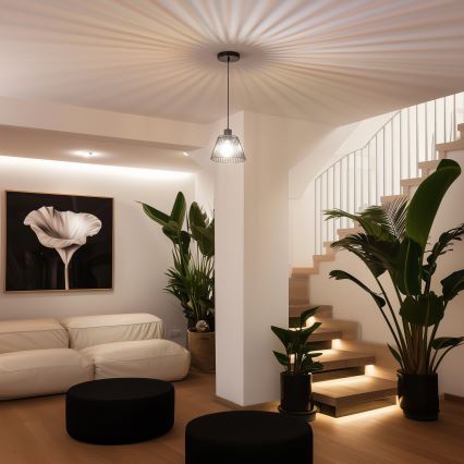 Brilagi - Żyrandol LED na lince CERIA WIRE 1xE27/40W/230V śr. 21 cm czarny