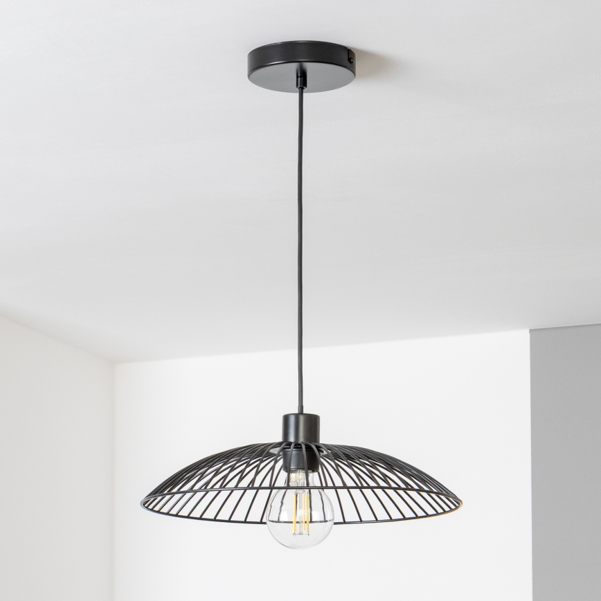 Brilagi - Żyrandol LED na lince CERIA WIRE 1xE27/40W/230V śr. 38 cm czarny
