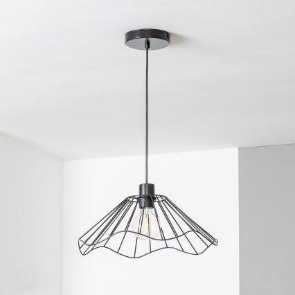 Brilagi - Żyrandol LED na lince CERIA WIRE 1xE27/40W/230V śr. 40 cm czarny