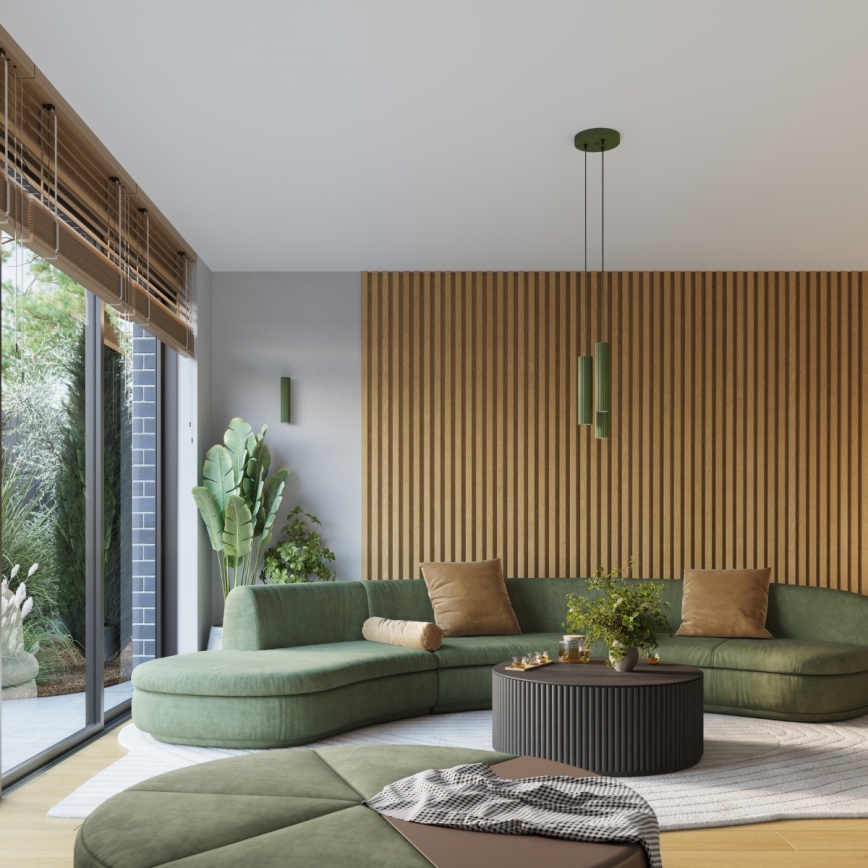 Brilagi - Żyrandol LED na lince CRESTO 3xGU10/10W/230V zielony