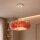 Brilagi - Żyrandol LED na lince FEATHER 3xE27/40W/230V + 3xLED/3W śr. 50 cm różowy