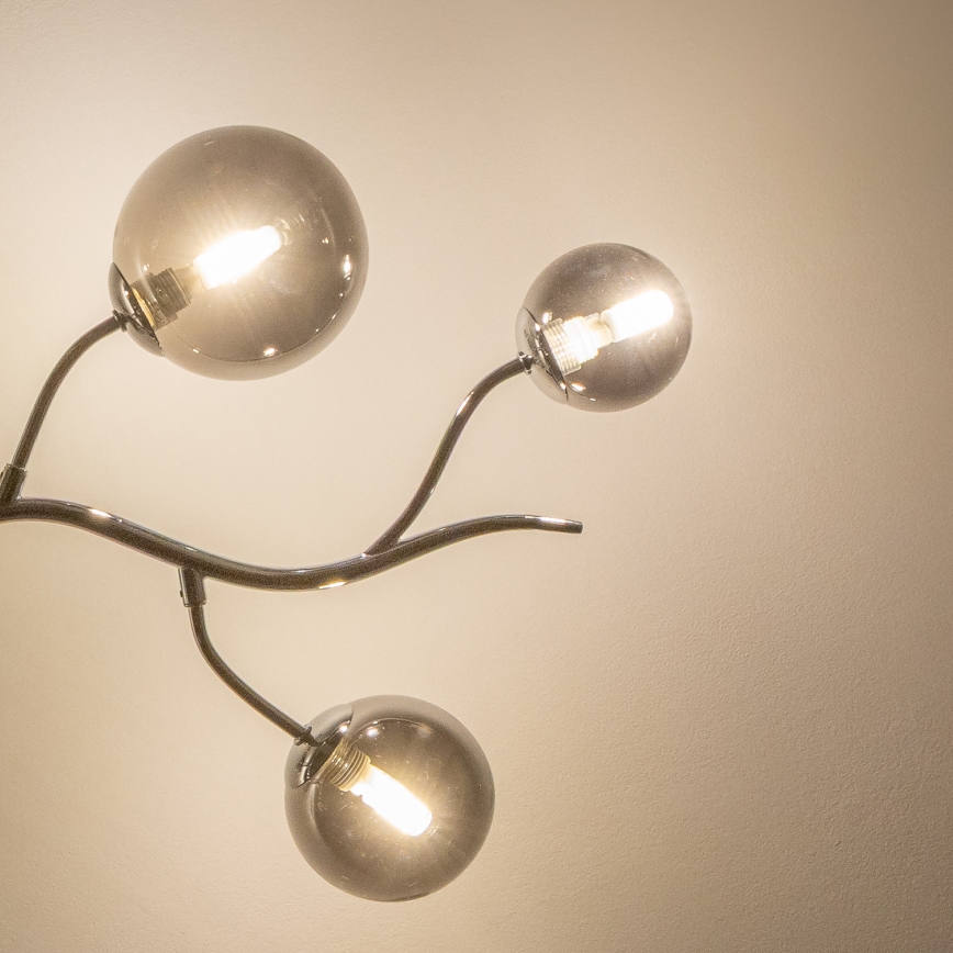 Brilagi - Żyrandol LED na lince MISTEL 6xG9/3W/230V czarny chrom/dymione