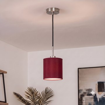Brilagi - Żyrandol LED na lince NUBILA 1xE27/60W/230V śr. 14 cm czarny/pompejowa czerwień