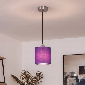 Brilagi - Żyrandol LED na lince NUBILA 1xE27/60W/230V Ø 14 cm czarny/fioletowy