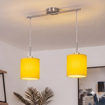 Brilagi - Żyrandol LED na lince NUBILA 2xE27/60W/230V żółty