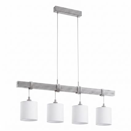 Brilagi - Żyrandol LED na lince NUBILA 4xE27/60W/230V szary/biały