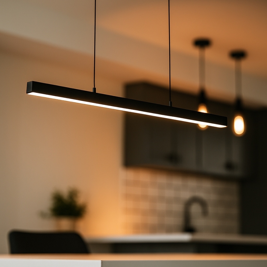 Brilagi - Żyrandol LED na lince PAXIS LED/30W/230V 120 cm czarny