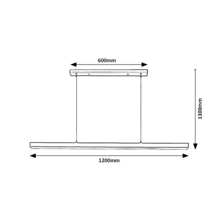 Brilagi - Żyrandol LED na lince PAXIS LED/30W/230V 120 cm czarny