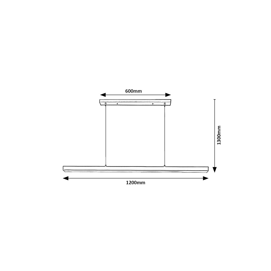 Brilagi - Żyrandol LED na lince PAXIS LED/30W/230V 120 cm czarny