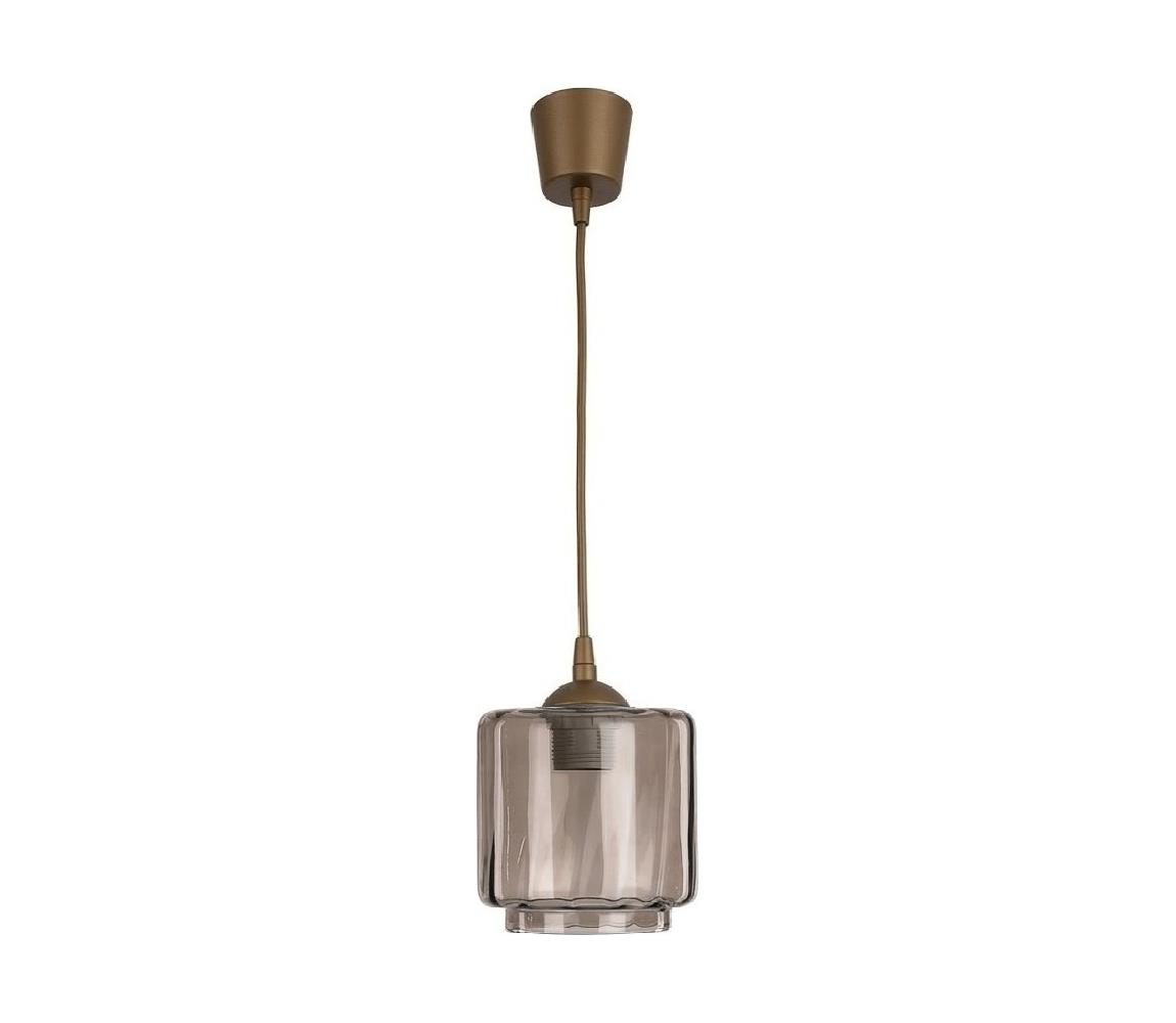 Brilagi - Żyrandol LED na lince R GLASS 1xE27/60W/230V śr. 15 cm brązowy/dymny beżowy