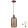 Brilagi - Żyrandol LED na lince RETRO GLASS 1xE27/60W/230V śr. 14 cm miedziany/przydymiony brąz