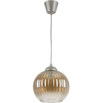 Brilagi - Żyrandol LED na lince RETRO GLASS 1xE27/60W/230V śr. 18 cm srebrny/przydymiony brąz