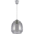 Brilagi - Żyrandol LED na lince RETRO GLASS 1xE27/60W/230V średnica 26 cm srebrny/dymnoszary