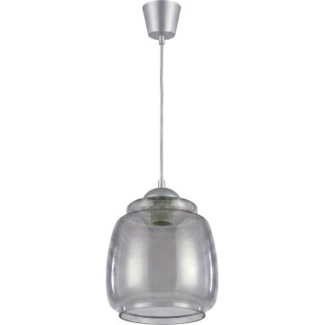 Brilagi - Żyrandol LED na lince RETRO GLASS 1xE27/60W/230V średnica 26 cm srebrny/dymnoszary