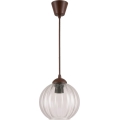 Brilagi - Żyrandol LED na lince RETRO GLASS 1xE27/60W/230V Ø 18 cm brązowy/przezroczysty