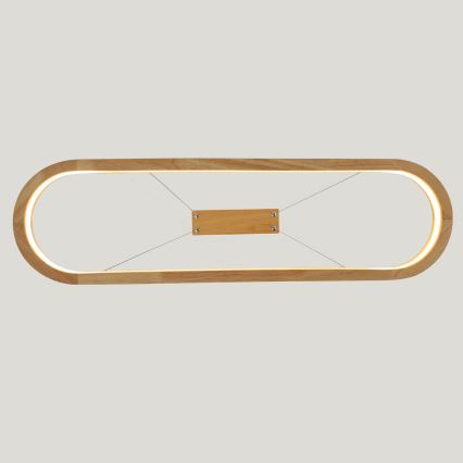 Brilagi - Żyrandol LED na lince UMEA WOOD, LED/30W/230V, 70x20 cm, drewno kauczukowe