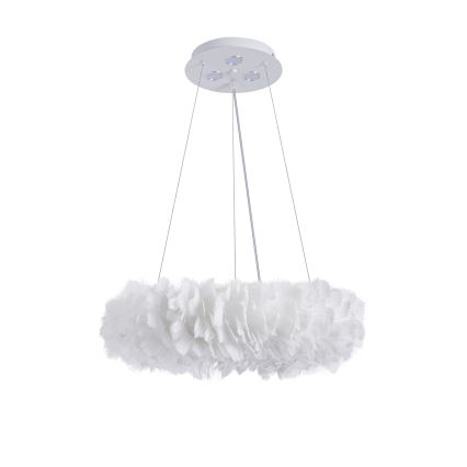 Brilagi - Żyrandol LED na linkach FEATHER 3xE27/40W/230V + 3xLED/3W śr. 40 cm biały