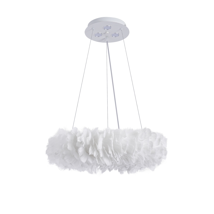 Brilagi - Żyrandol LED na linkach FEATHER 3xE27/40W/230V + 3xLED/3W śr. 40 cm biały