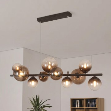Brilagi - Żyrandol LED na linkach MILLA 10xG9/3W/230V brązowy/dymiony brąz