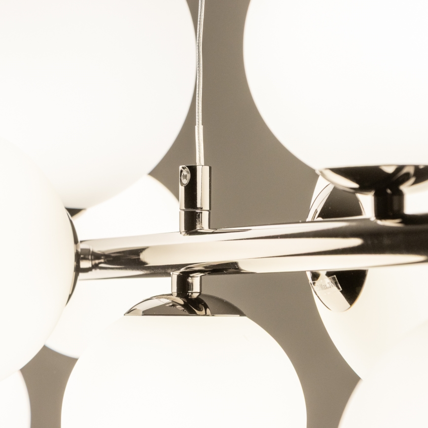 Brilagi - Żyrandol LED na linkach MILLA 10xG9/3W/230V czarny chrom/biały