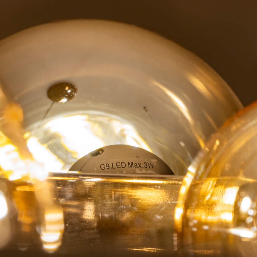 Brilagi - Żyrandol LED na linkach MILLA 15xG9/3W/230V czarny/chrom/złoty