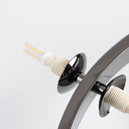 Brilagi - Żyrandol LED na linkach MILLA 15xG9/3W/230V czarny/chrom/złoty