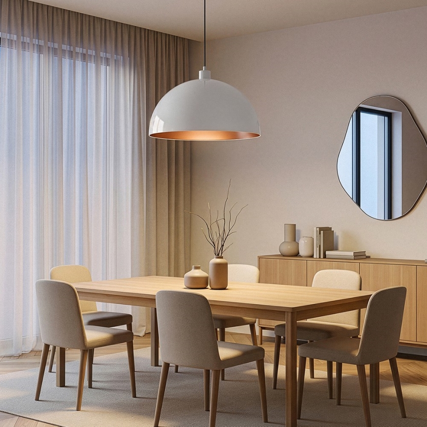Brilagi - Żyrandol LED na przewodzie METALO 1xE27/40W/230V śr. 40 cm biały/miedziany