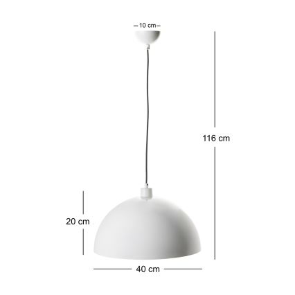 Brilagi - Żyrandol LED na przewodzie METALO 1xE27/40W/230V śr. 40 cm biały/miedziany