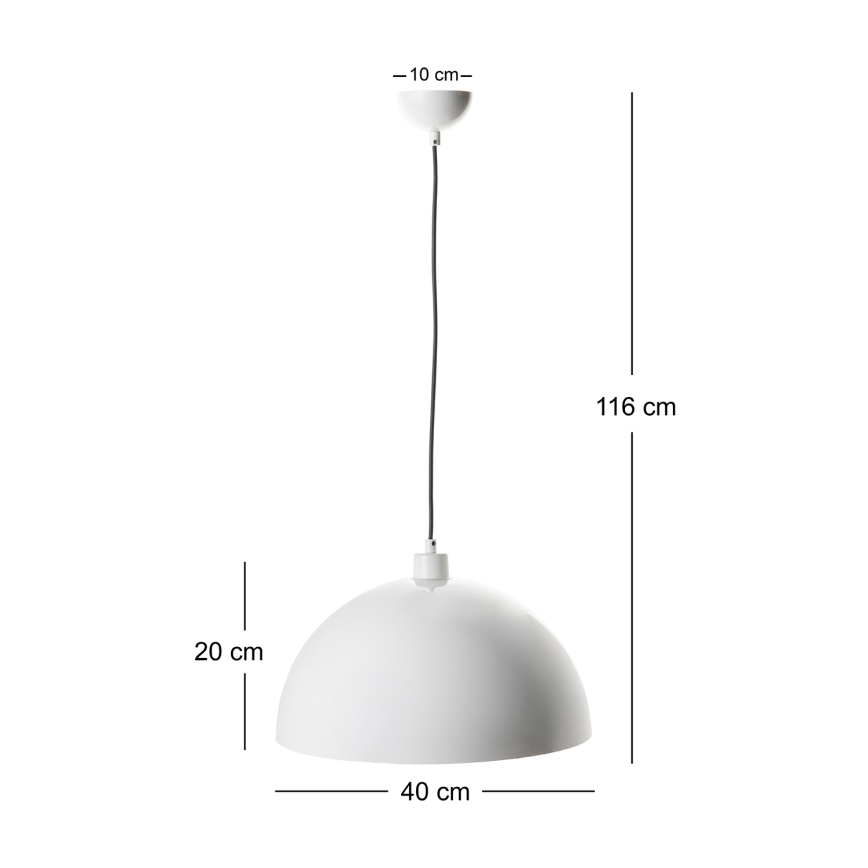 Brilagi - Żyrandol LED na przewodzie METALO 1xE27/40W/230V śr. 40 cm biały/miedziany