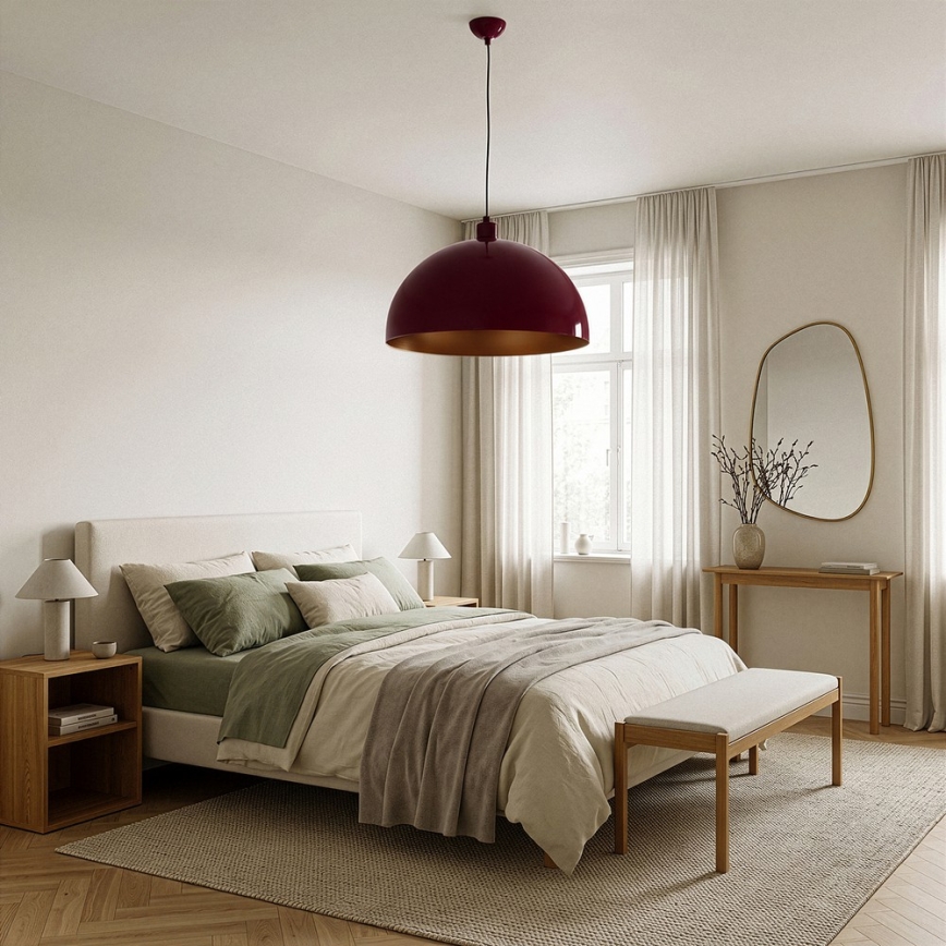 Brilagi - Żyrandol LED na przewodzie METALO 1xE27/40W/230V śr. 40 cm burgundowy/miedziany