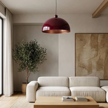 Brilagi - Żyrandol LED na przewodzie METALO 1xE27/40W/230V śr. 40 cm burgundowy/miedziany