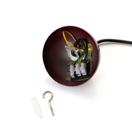 Brilagi - Żyrandol LED na przewodzie METALO 1xE27/40W/230V śr. 40 cm burgundowy/miedziany