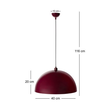 Brilagi - Żyrandol LED na przewodzie METALO 1xE27/40W/230V śr. 40 cm burgundowy/miedziany