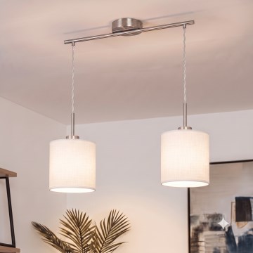 Brilagi - Żyrandol LED na przewodzie NUBILA 2xE27/60W/230V biały
