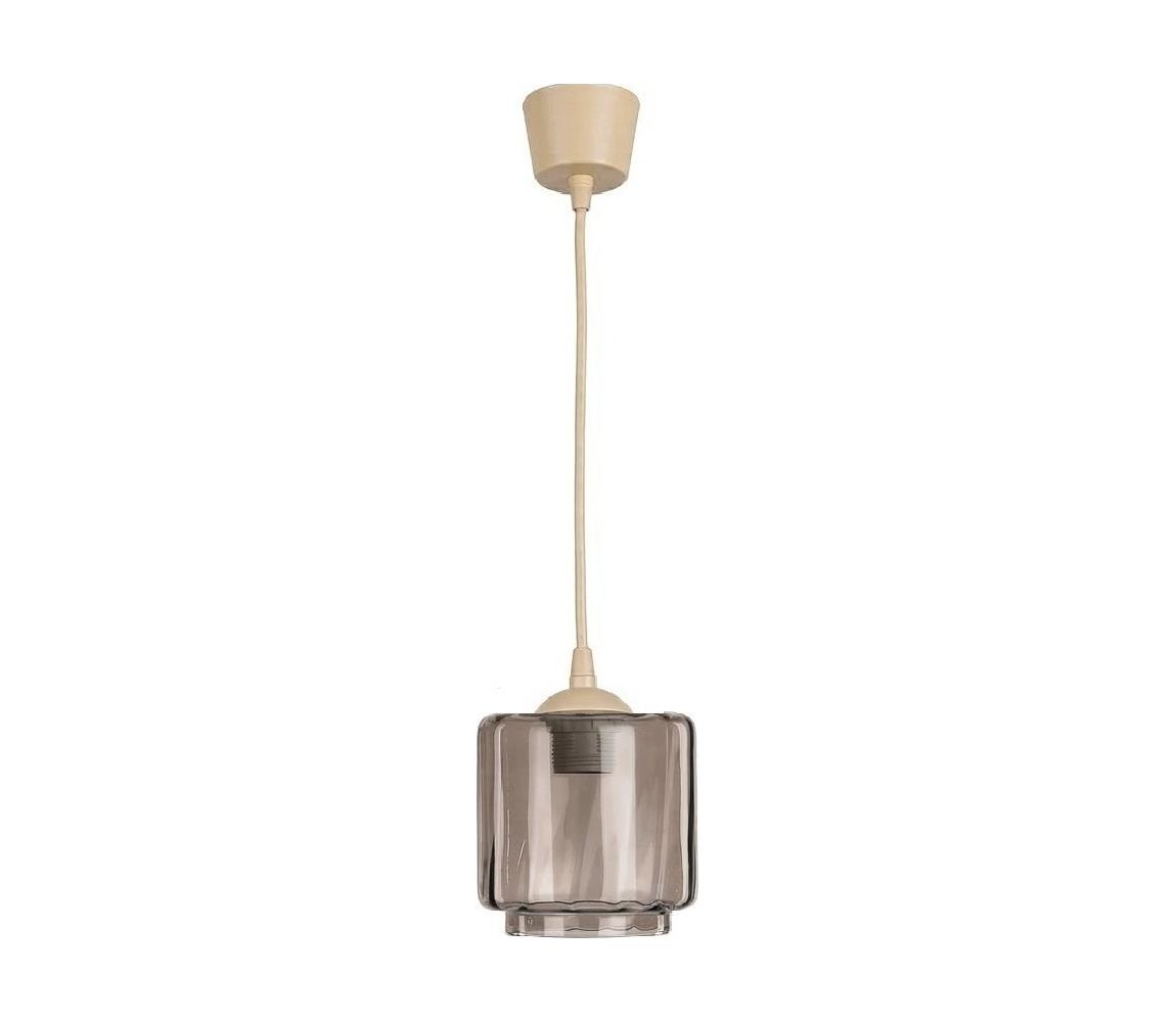 Brilagi - Żyrandol LED na przewodzie R GLASS 1xE27/60W/230V śr. 15 cm beżowy/dymiony beż