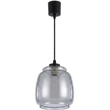 Brilagi - Żyrandol LED na przewodzie RETRO GLASS 1xE27/60W/230V Ø 26 cm czarny/dymnoszary