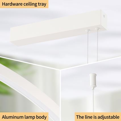 Brilagi - LED ściemnialna lampa wisząca na linkach PORTOFINO LED/98W/230V 3000-6000K biała + zdalne sterowanie