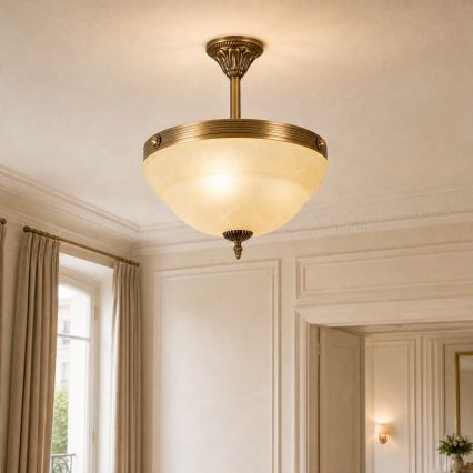 BRILAGI - Żyrandol na drążku DAHLIA 3xE27/40W/230V śr. 37 cm mosiądz