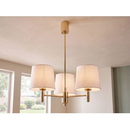 Brilagi - Żyrandol na drążku MONTE 3xE27/60W/230V kremowy/złoty