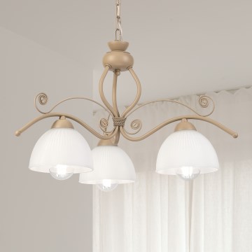 Brilagi - Żyrandol na łańcuchu ANTICO MODERN 3xE27/60W/230V beżowy