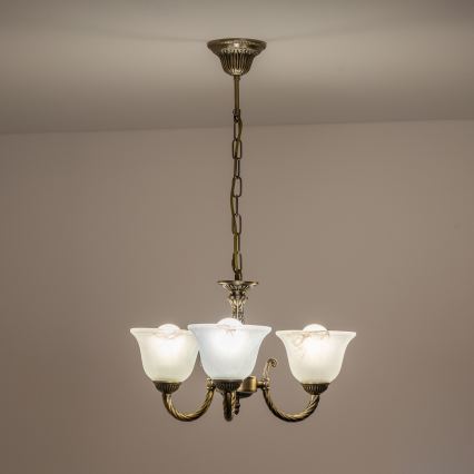BRILAGI - Żyrandol na łańcuchu CLASSIC 3xE14/10W/230V mosiężny