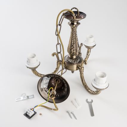 BRILAGI - Żyrandol na łańcuchu CLASSIC 3xE14/10W/230V mosiężny