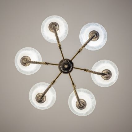 BRILAGI - Żyrandol na łańcuchu CLASSIC 6xE14/10W/230V mosiądz