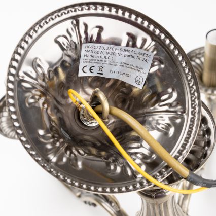 Brilagi - Żyrandol na łańcuchu CLASSIC 6xE14/60W/230V mosiądz